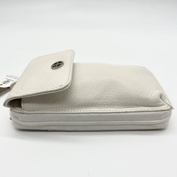 Giani Bernini White Softy Leather Tech Crossbody Bag - Picture 3 of 12
